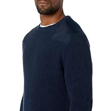 Goodthreads Men's Soft Cotton Military Jumper in Navy