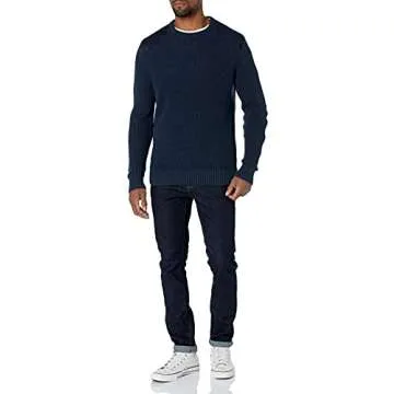 Goodthreads Men's Soft Cotton Military Jumper in Navy