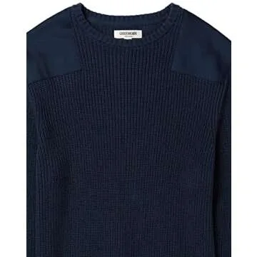 Goodthreads Men's Soft Cotton Military Jumper in Navy