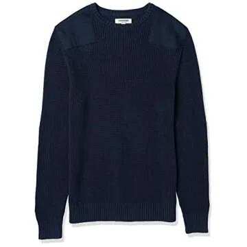 Goodthreads Men's Soft Cotton Military Jumper in Navy