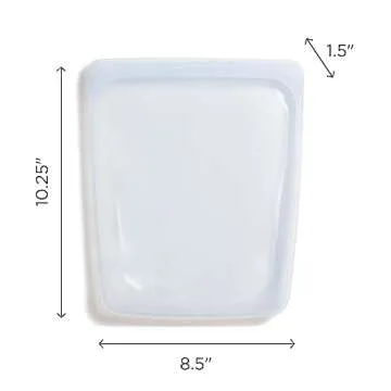 Stasher Platinum Silicone Food Grade Reusable Storage Bag, Orange (1/2 Gallon) | Reduce Single-Use Plastic | Cook, Store, Sous Vide, or Freeze | Leakproof, Dishwasher-Safe, Eco-friendly | 64 Oz