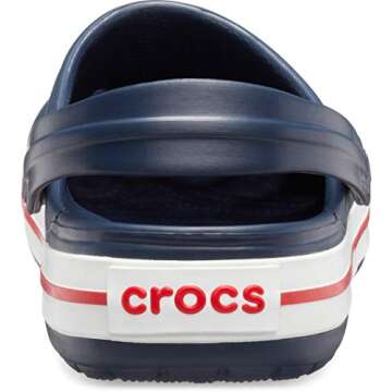Crocs Men's and Women's Crocband Clog, Navy, 9 Women/7 Men, 11016