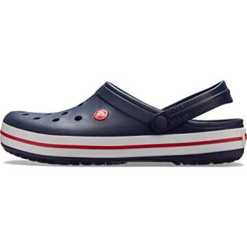 Crocs Men's and Women's Crocband Clog, Navy, 9 Women/7 Men, 11016