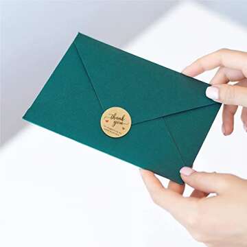 500 Pcs Kraft Thank You Stickers, Perfect for Gifts & Packaging