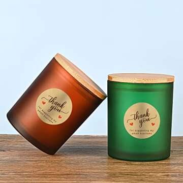 500 Pcs Kraft Thank You Stickers, Perfect for Gifts & Packaging