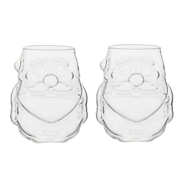 Creative Santa Claus Shaped High Borosilicate Glass Mug - Perfect for Drinks