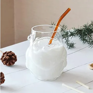 RockTrend Santa Claus Shaped Glass Mug for Holiday Joy