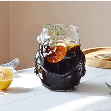 RockTrend Santa Claus Shaped Glass Mug for Holiday Joy