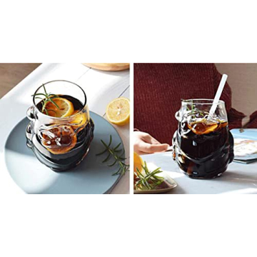 RockTrend Santa Claus Shaped Glass Mug for Holiday Joy