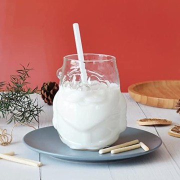 RockTrend Santa Claus Shaped Glass Mug for Holiday Joy