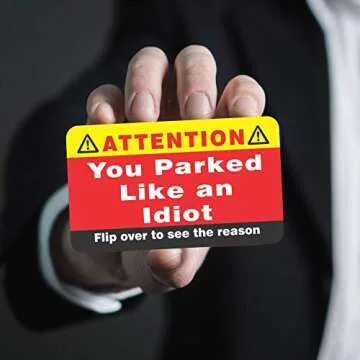 PARTH iMPEX You Parked Like an Idiot Business Cards (Pack of 100) Bad Parking Cards 3.5"x2" Multi Reasons Violation stocking stuffers for adults