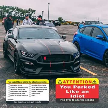 PARTH iMPEX You Parked Like an Idiot Business Cards (Pack of 100) Bad Parking Cards 3.5"x2" Multi Reasons Violation stocking stuffers for adults