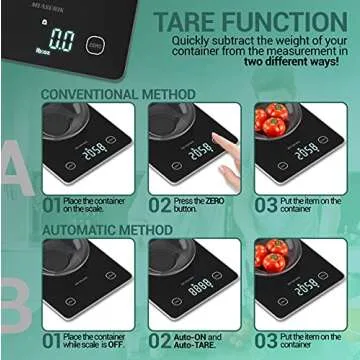 Measurik Food Scale - Multifunction Digital Kitchen Scale - Weight Ounces and Grams, Batteries Included