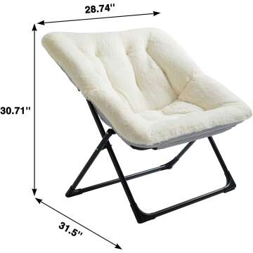 Faux Fur Saucer Chair Set with Ottoman | WELL-STRONG