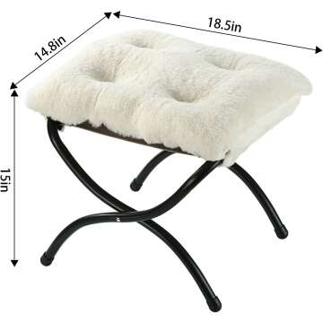 Faux Fur Saucer Chair Set with Ottoman | WELL-STRONG