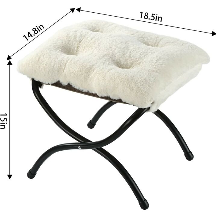 Faux Fur Saucer Chair Set with Ottoman | WELL-STRONG