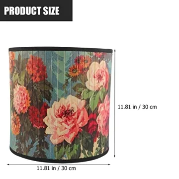 VOSAREA Vintage Clip On Drum Lampshade for Elegant Illumination