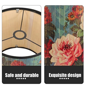 VOSAREA Vintage Clip On Drum Lampshade for Elegant Illumination