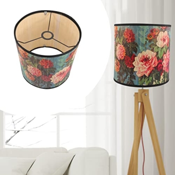 VOSAREA Vintage Clip On Drum Lampshade for Elegant Illumination