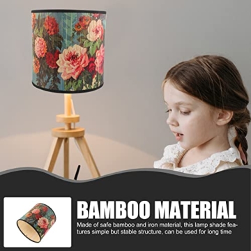 VOSAREA Vintage Clip On Drum Lampshade for Elegant Illumination