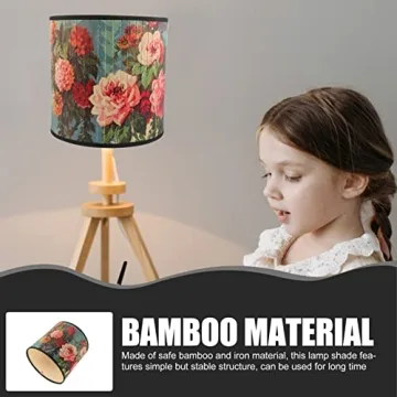 VOSAREA Vintage Clip On Drum Lampshade for Elegant Illumination