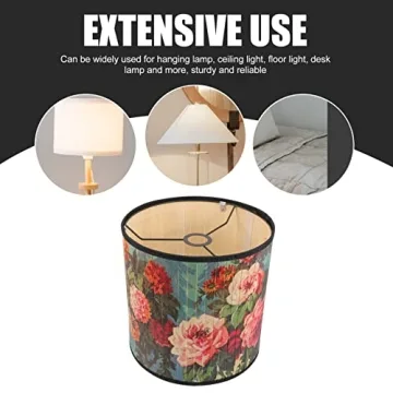 VOSAREA Vintage Clip On Drum Lampshade for Elegant Illumination