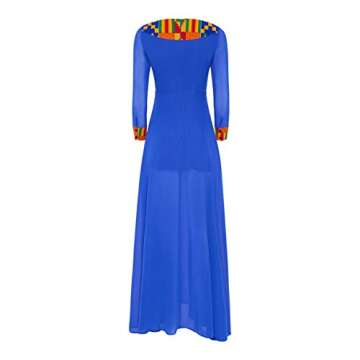 Dashiki Dresses - Maxi Dress with Pockets - African Dresses |Goddess Dresses for Women (Kente, 10)