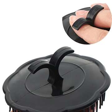 Segbeauty Mens Shampoo Brush, 4pcs Scalp Massage Brushes, Massage Hair Brush Floriated Shower Comb for Deep Cleaning Hair Men's Hand Brush Plastic Growth Beard Brush Pet Grooming Round Palm Brush