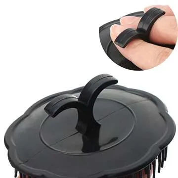 Segbeauty Mens Shampoo Brush, 4pcs Scalp Massage Brushes, Massage Hair Brush Floriated Shower Comb for Deep Cleaning Hair Men's Hand Brush Plastic Growth Beard Brush Pet Grooming Round Palm Brush