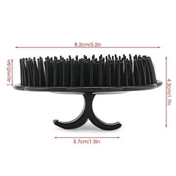Segbeauty Mens Shampoo Brush, 4pcs Scalp Massage Brushes, Massage Hair Brush Floriated Shower Comb for Deep Cleaning Hair Men's Hand Brush Plastic Growth Beard Brush Pet Grooming Round Palm Brush