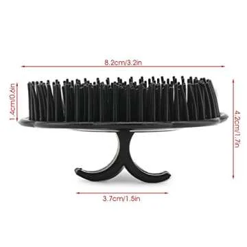 Segbeauty Mens Shampoo Brush, 4pcs Scalp Massage Brushes, Massage Hair Brush Floriated Shower Comb for Deep Cleaning Hair Men's Hand Brush Plastic Growth Beard Brush Pet Grooming Round Palm Brush