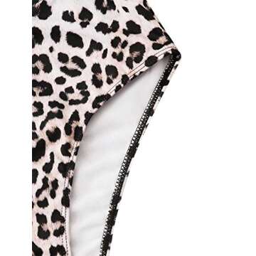 Floerns High Waist Leopard Bikini Two Piece Swimsuit