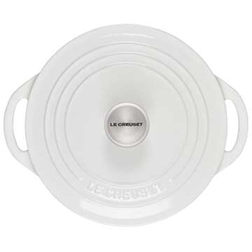 Le Creuset Enameled Cast Iron Shallow Round Oven, 2.75 Qt., White