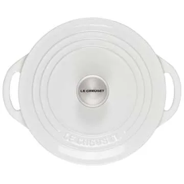 Le Creuset Enameled Cast Iron Shallow Round Oven, 2.75 Qt., White