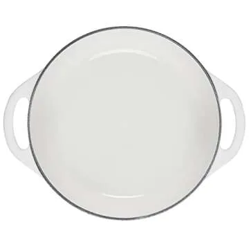 Le Creuset Enameled Cast Iron Shallow Round Oven, 2.75 Qt., White