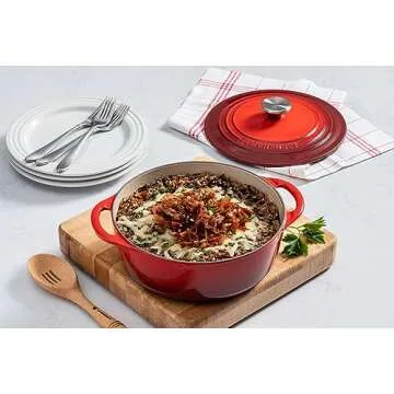 Le Creuset Enameled Cast Iron Shallow Round Oven, 2.75 Qt., White