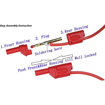 10Pcs Stackable Multimeter Test Leads with Banana Plugs