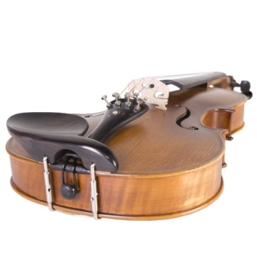 Cecilio CVN-500 Solidwood Ebony Violin with D'Addario Strings