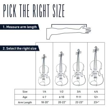 Cecilio CVN-500 Solidwood Ebony Violin with D'Addario Strings