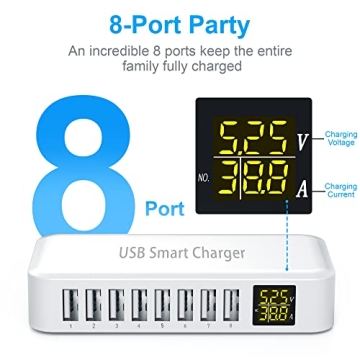 Ziwodiv 8-Port USB Charging Station for Quick Charging