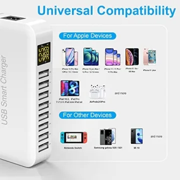 Ziwodiv 8-Port USB Charging Station for Quick Charging