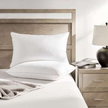 Aocoz Pillows, Queen Pillows with Down Alternative Fill, Luxury Bed Pillows Set of 2 with Breathable Cover Suitable for Neck, Shoulder, Back and Other Sleepers, 30" x 20"