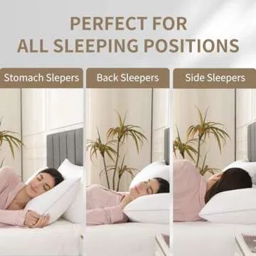 Aocoz Pillows, Queen Pillows with Down Alternative Fill, Luxury Bed Pillows Set of 2 with Breathable Cover Suitable for Neck, Shoulder, Back and Other Sleepers, 30" x 20"