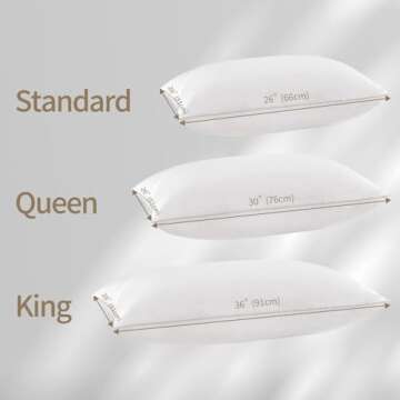 Aocoz Pillows, Queen Pillows with Down Alternative Fill, Luxury Bed Pillows Set of 2 with Breathable Cover Suitable for Neck, Shoulder, Back and Other Sleepers, 30" x 20"