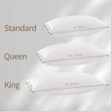 Aocoz Pillows, Queen Pillows with Down Alternative Fill, Luxury Bed Pillows Set of 2 with Breathable Cover Suitable for Neck, Shoulder, Back and Other Sleepers, 30" x 20"