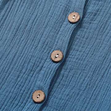 Infant Newborn Baby Boys Girls Cotton Linen Romper Summer Jumpsuit Sleeveless Overalls Clothing Set (Light Blue, 12-18 Months)