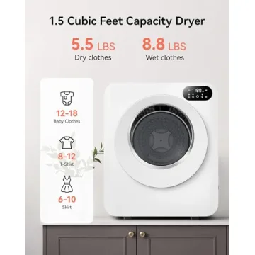 Euhomy 1.5 Cu.Ft Portable Clothes Dryer for Efficient Drying