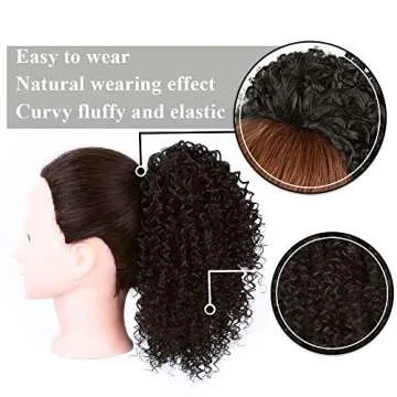 Vigorous Afro Kinky Synthetic Ponytail for Women
