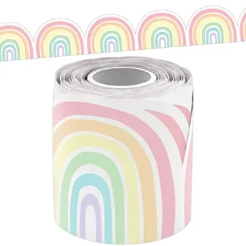Pastel Pop Rainbow Die-Cut Border Trim for Classrooms