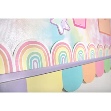 Pastel Rainbow Classroom Border Trim for Vibrant Decor